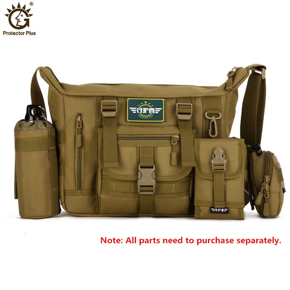Tactical Sling Shoulder Bag Anti-tearing Nylon Waterproof Military Crossbody Bag Outdoor Travel Messenger Bag for 14