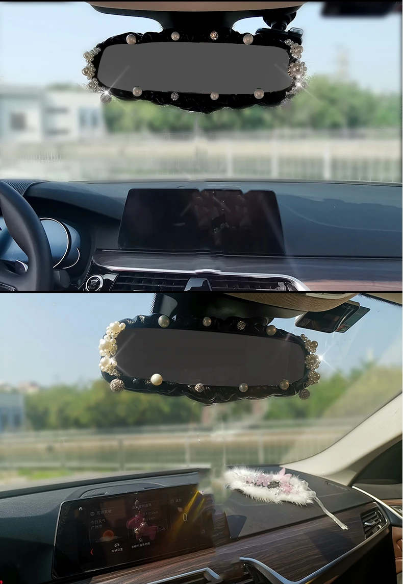 Pealr вид Корпус зеркала заднего вида украшение универсальное для автомобиля милое автомобильное внутреннее зеркало заднего вида крышка зеркала заднего вида