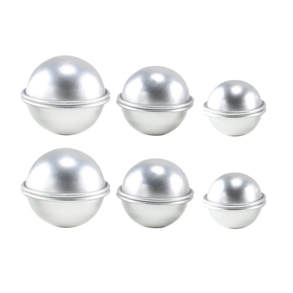 

6Pcs DIY Bath Bomb Mold Sphere Round Ball Molds Tool Supplies LO88