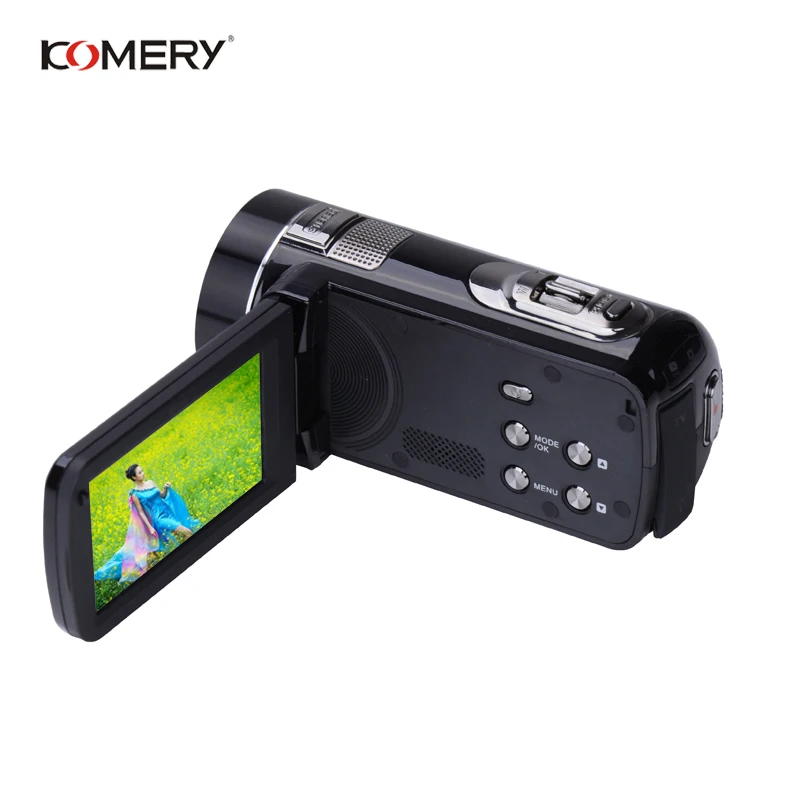 Оригинальная KOMERY видеокамера Full HD портативные цифровые видеокамеры 16X цифровой зум 3,0 \