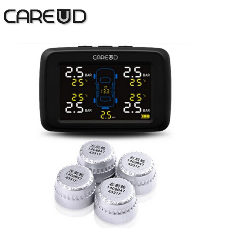 

car tpms with 4 externalsensors psi/bar tpms psi tyre pressure monitoring system careud tpms tyre pressure psy Diagnostic Tools