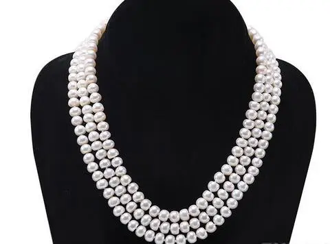Real Gorgeous Three strand 6 7mm White 