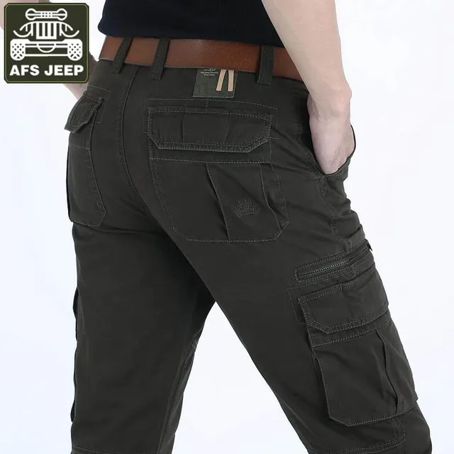 AFS JEEP Brand Pants Men's Cargo Pants New Designer Military Solid