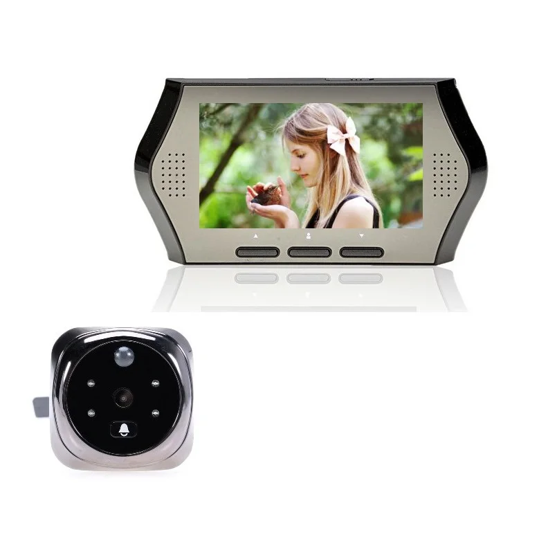 

4.3 inch digital peephole door viewer 3X Zoom Multi-language Motion Sensor IR Night vision 32 Rings digital door peephole viewer