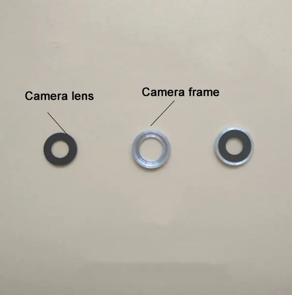 

100% New 1pc Retail Back Rear Camera lens Camera cover glass + Camera frame with Adhesives For Lenovo s850 s850t