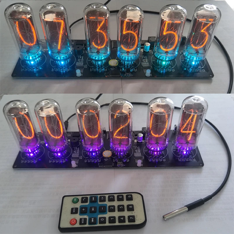 

Electronic clock IN-18 glow tube clock DIY kit digital tube NIXIE CLOCK with case 2 times bigger than IN14 glow tube