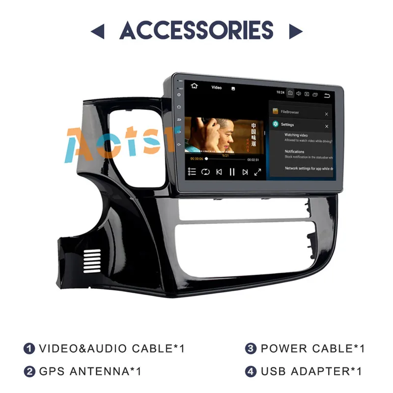 Best top quality 10.2"Android 8.0 tape recorder Car DVD GPS for MITSUBISHI OUTLANDER 2014-2017 headunit video player Radio Stereo rds 10