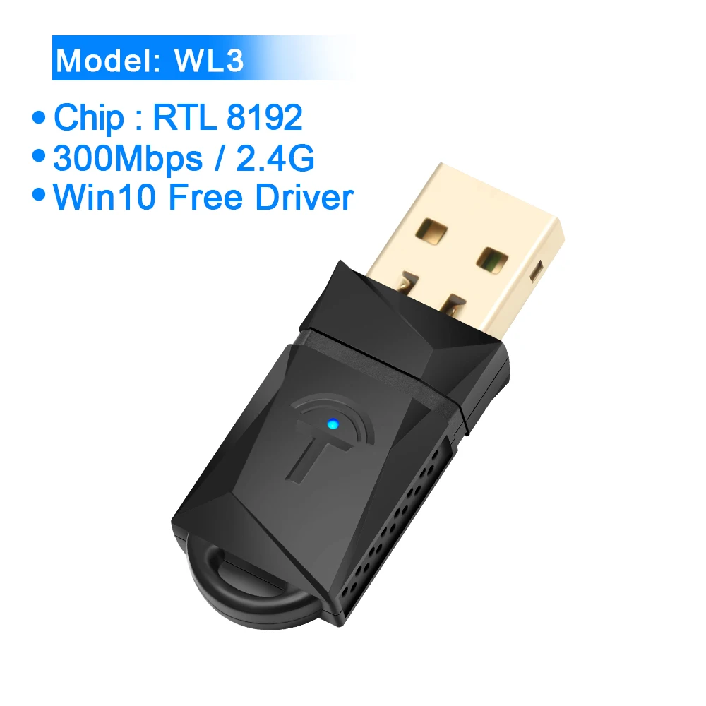 Rocketek 150/300/600 Мбит/с беспроводной USB WiFi адаптер MT7601/RTL8188CU Wi-Fi приемник ключ 2,4G 5 ГГц для ПК Windows/MAC OS/Linux - Цвет: WL3