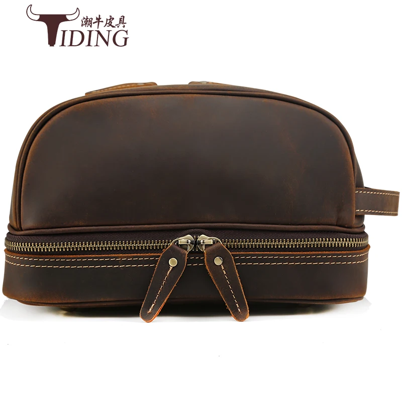 Buy Cosmetic Bags Genuine Leather Men Travel Organizer