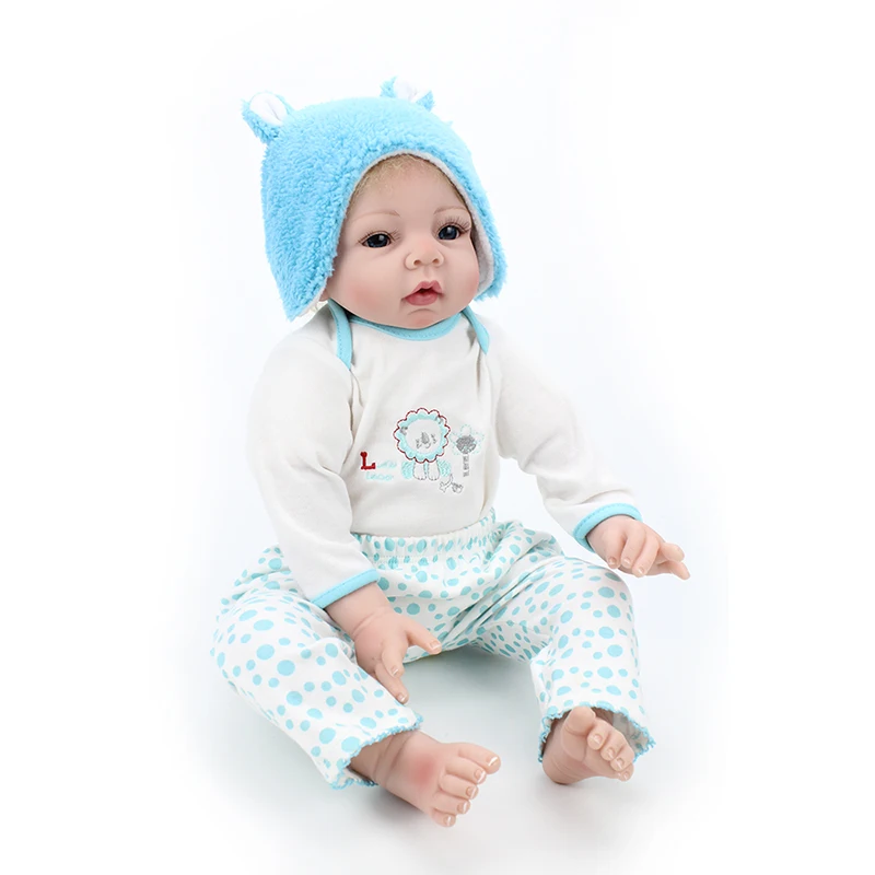 

Bebe reborn NPK Doll 22" 55cm Soft Silicone simualtion real looking Vinyl Lifelike Reborn Baby Dolls For Girls XMAS Gift