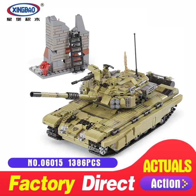

XingBao 06015 Genuine 1386Pcs The Scorpio Tiger Tank Set Real Military Series Building Blocks Bricks Toys Educational Model