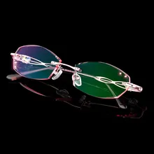 Роскошные очки для чтения женские очки без оправы со стразами женские розовые очки для глаз