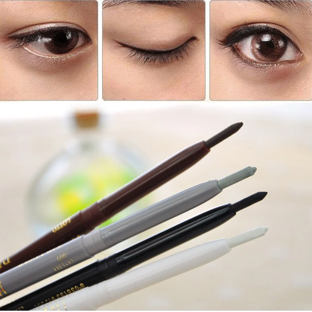 Hot Sale 2 In 1 Eyeliner Eye Shadow Pen Sponge Waterproof Eyeliner Pencil Eye Shadow Liner Makeup Pen Cosmetic Makeup Tools