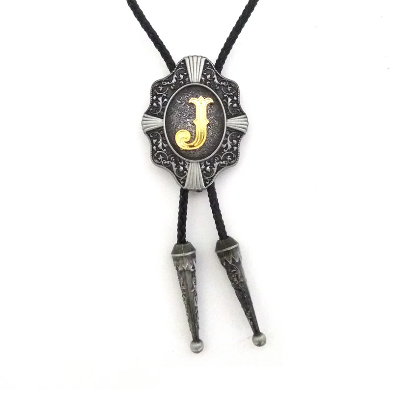 Buy Western cowboy bolo tie for men Black leather