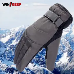 2019 наружные мужские горные лыжные перчатки с бархатом утолщенные теплые ветрозащитные сноубордические перчатки Luva Motociclista Couro Велоспорт
