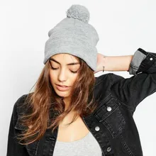 Новые женские мужские шапочки Hat, зимние теплые шапочка вязаная человек хип-хоп Skullies шляпу, осень Invierno, шапки с помпонами