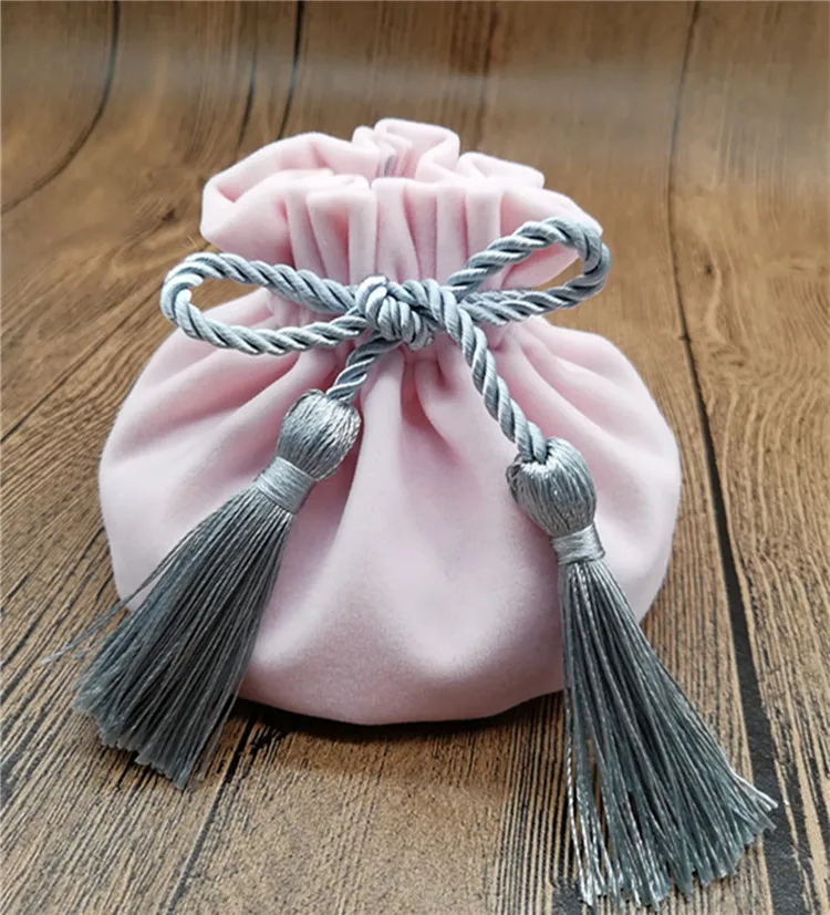 Розовый мешочек, 6 шт./лот, 12*17 см, бархатные ювелирные Gif сумки для свадебных конфет, маленький мешочек для хранения, подарочная упаковка украшений