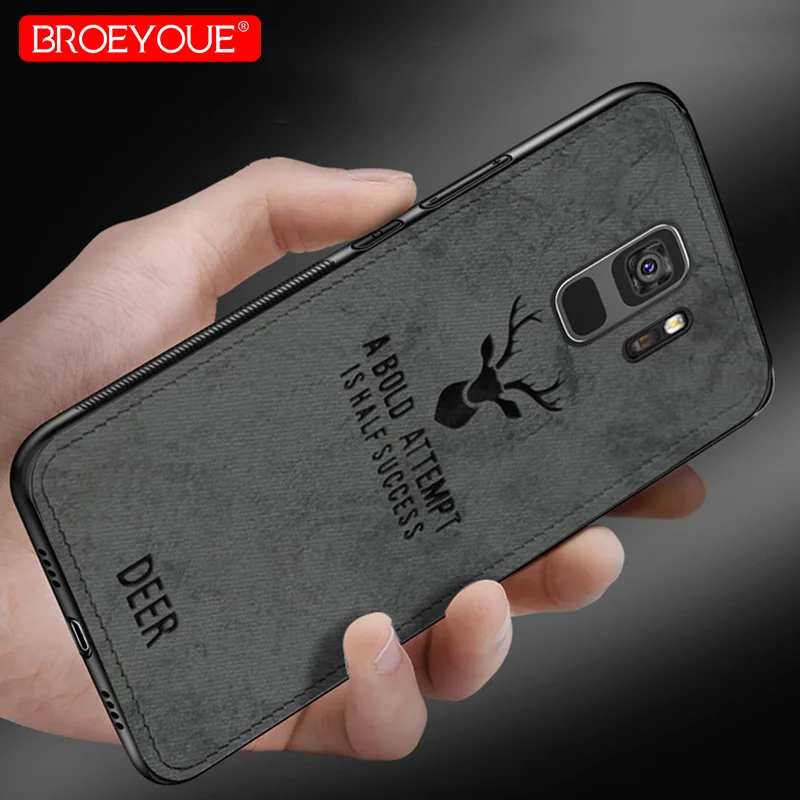 

Soft Cloth Phone Case For Samsung Galaxy Note 9 8 S8 S9 Plus S7 Edge Shockproof Case For Samsung S8 S9 Fifted Cases Full Cover