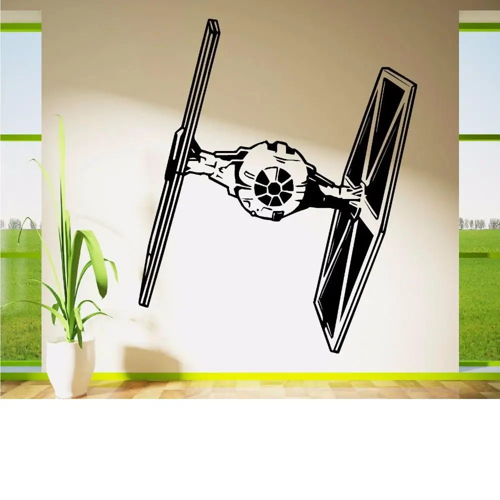 Removable Wallpaper STAR WARS TIE FIGHTER Movie pattern Wall Sticker