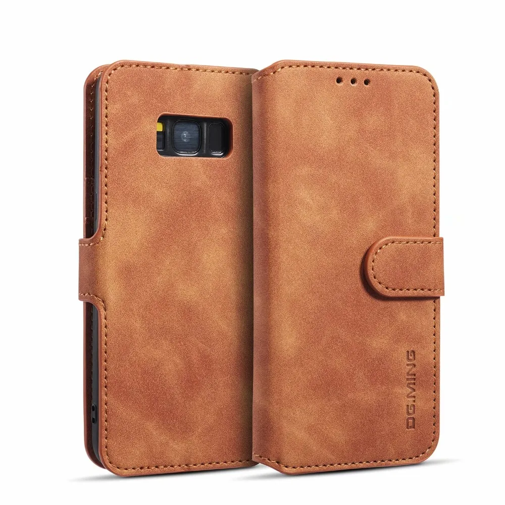 Кожаный чехол-бумажник для Samsung Galaxy S8 чехлы-книжки S10 Plus S10e plus простой кожаный