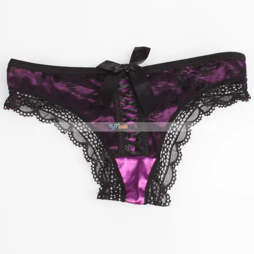 Lady Sexy Underwear Crotchless Panty G-String Purple Free Size Shipping -11007867 |