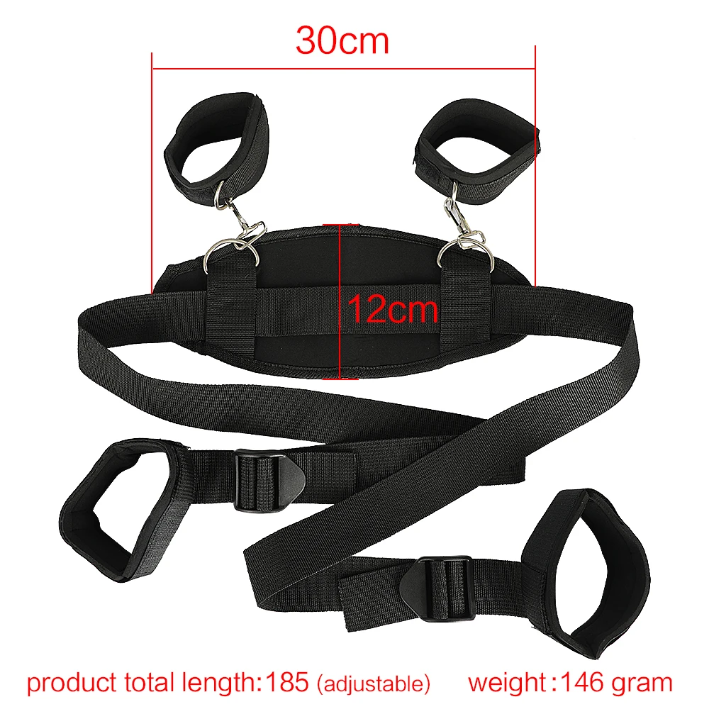 Bondage toys exotic bdsm bondage PU handkerchief love game fetish bondage leg open ankle cuff Sex H