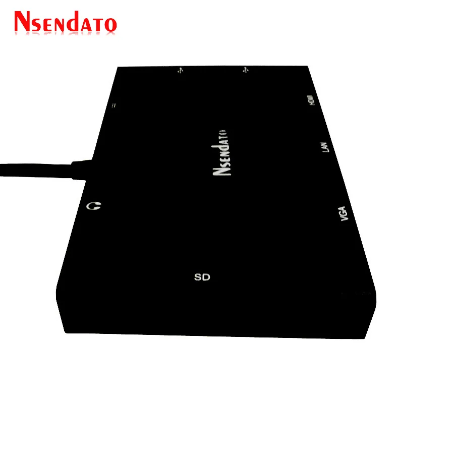 Адаптер Type C 8 в 1 USB3.0 HDMI VGA концентратор Gigabit Ethernet RJ45 3 5 мм аудио адаптер конвертер