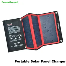 Thin Folding Solar Panel 21 Watts PowerGreen Waterproof SUNPOWER Solar Power Bank Jump Starter Charger for Mobile Phone