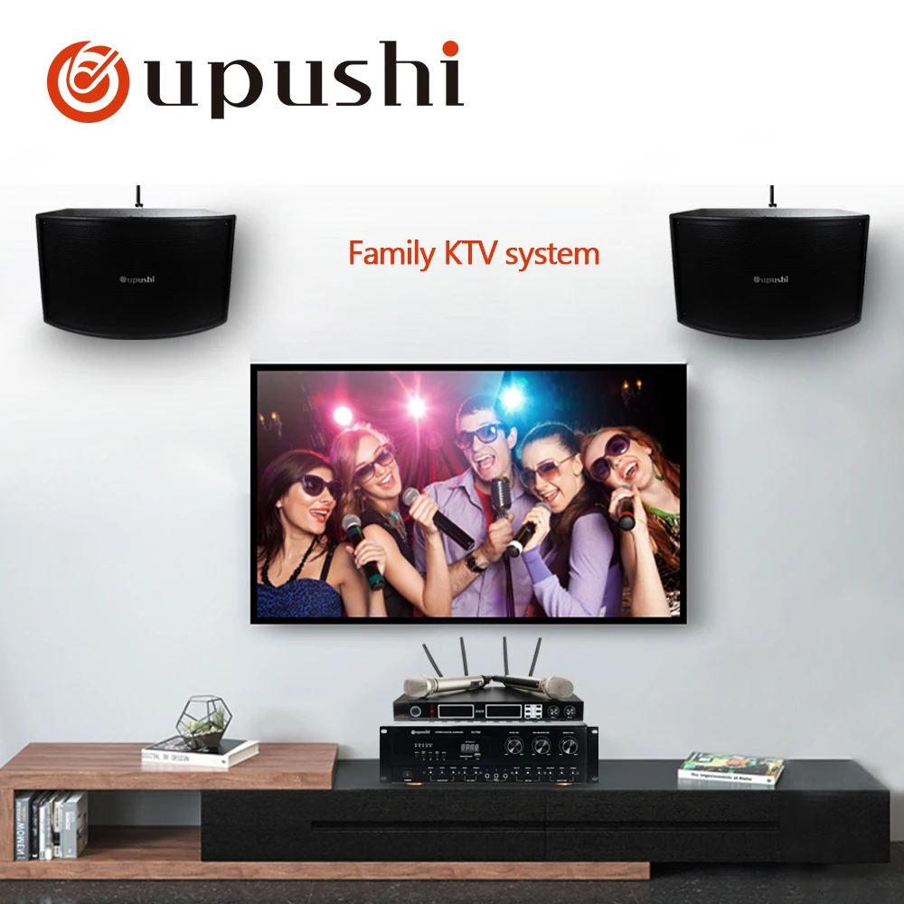 oupushi AV760N +KB10 +HU386 amplifier speaker and micphone use Home theater system Family singing system KTV system oupushi AV760N +KB10 +HU386 amplifier speaker and micphone use Home theater system Family singing system KTV system