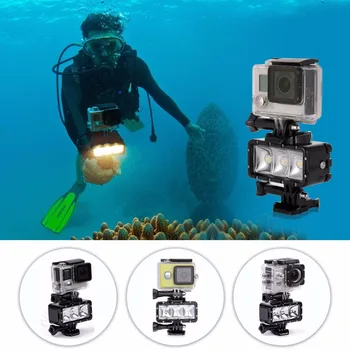 

SETTO Universal Waterproof Dimmable LED Diving Light for SONY Gopro Hero 4 3 3+ h9 SJCAM SJ4000 SJ5000 Xiaoyi 4K Accessories