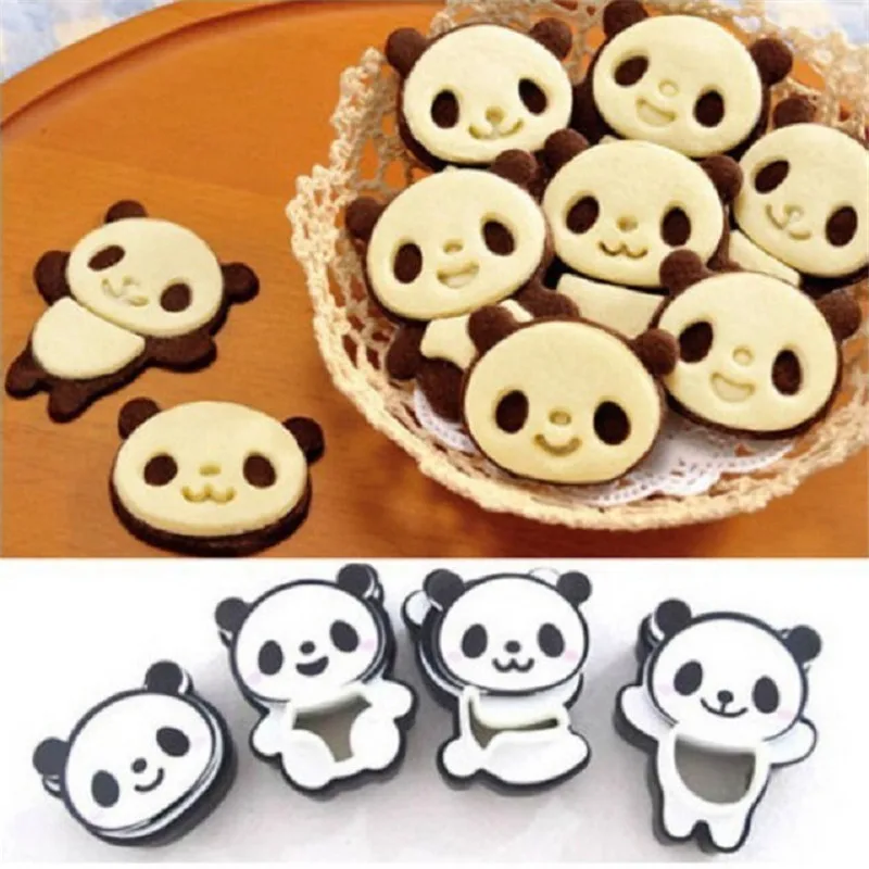 

Omilut Panda DIY Baking Plastic Cutting Biscuits Cookie Cutter Making Tools Fondant Cake Mould Panda Cake Topper Supplies