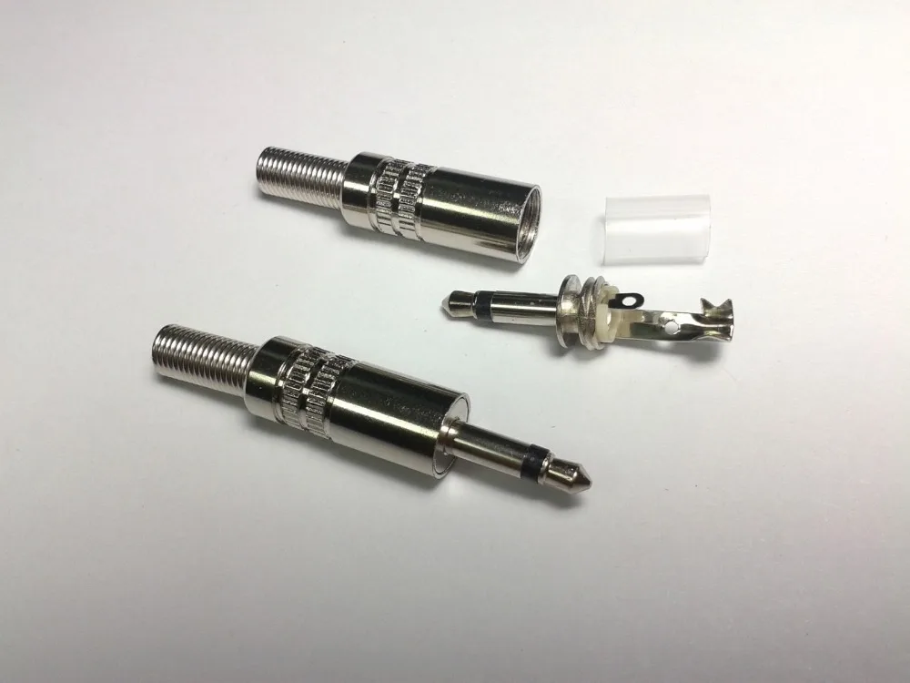 Buy 100pcs 3.5mm mono Metal Male Jack Plug Solder