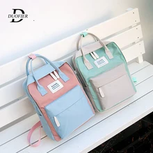 Комплект из модных женских рюкзак Колледж ветер Повседневное студенческий рюкзак из плотной ткани для девочек, трендовая диких небольшой свежий сумка рюкзак жизнеспособности