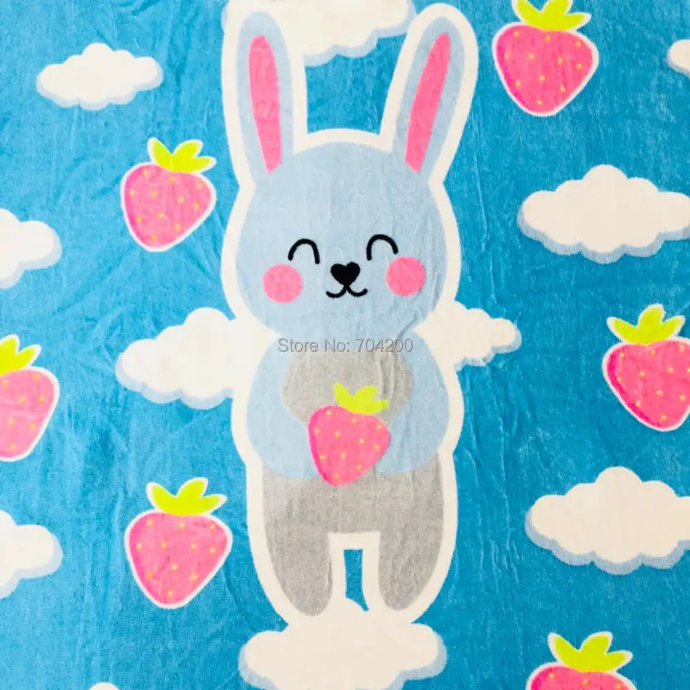 Large Size 70x70cm Pink Flamingo Colorful Bunny straberry Children's bathrobe/Infant hooded beach towel Ponchos