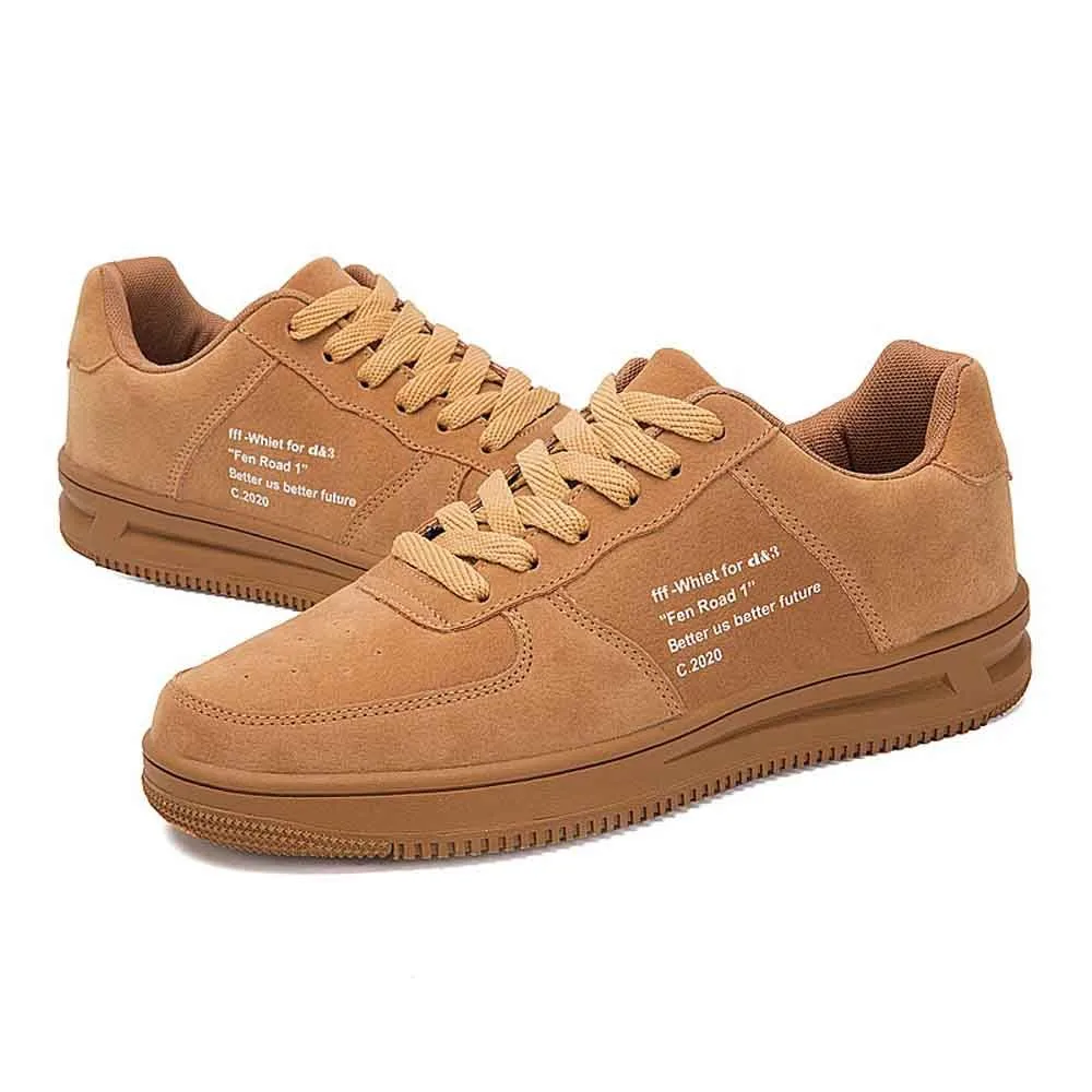 

Men's fashion casual solid color increase breathable flat bottom warm shoes outdoor wear shoes leather waterproof non-slip