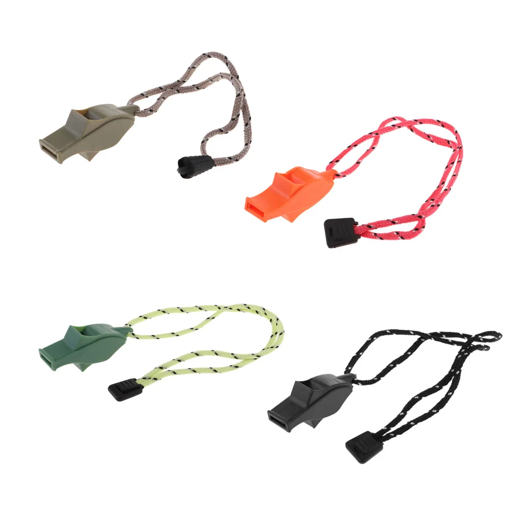 MagiDeal Safety Signal Whistle with lanyard for Boating Camping Hiking Hunting Emergency Survival Hand Strap Keychain
