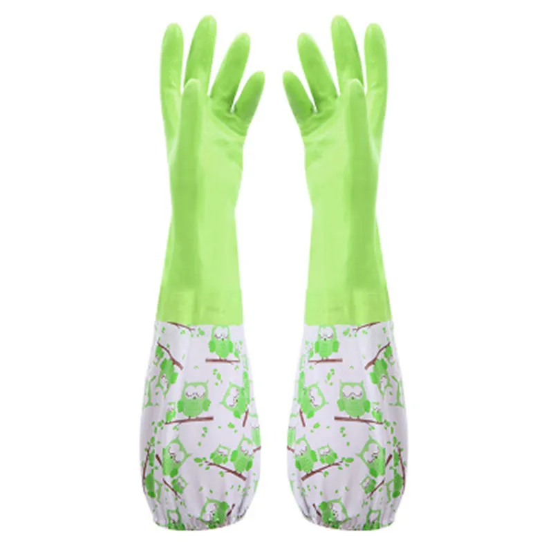 2pcs Kitchen Durable Silicone Cleaning Gloves Skin Care Dish Washing Gloves Household Washing Rubber Waterproof Gloves Scrubber