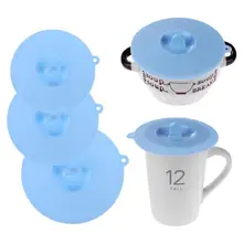 Силиконовые чашки крышкой многоразовые защиты от пыли герметичные изоляции чаша прокладка крышки консервант фильм можно стирать и многоразовые чашку крышкой