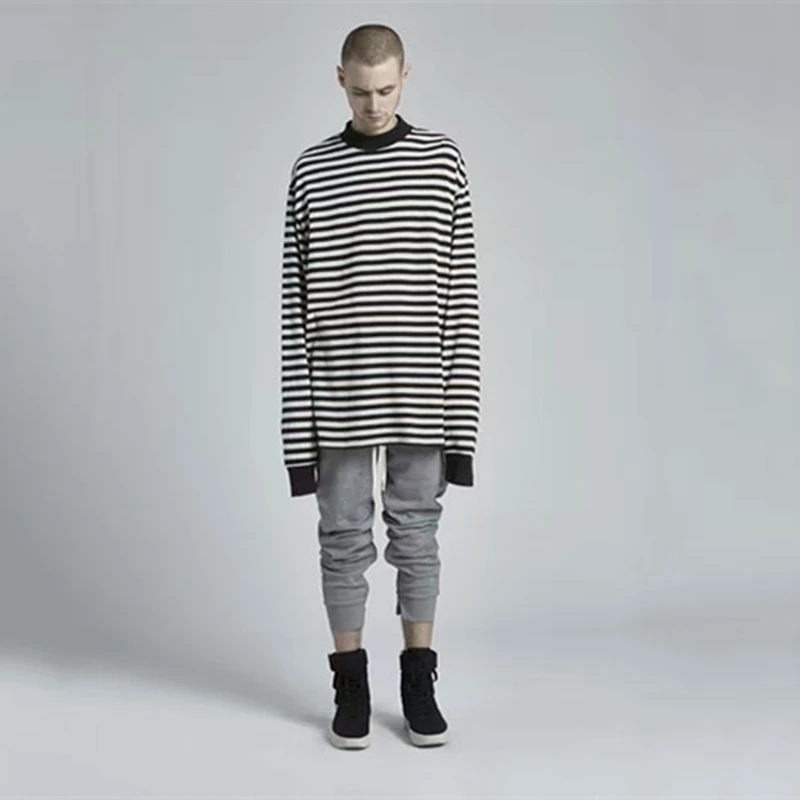 YouthCodes Rocky DJ Hip Hop Sweatshirt Men Striepd Streak Fringe Vintage FOG Oversize Justin Bieber Hoodie Men Winter Cloth 2018