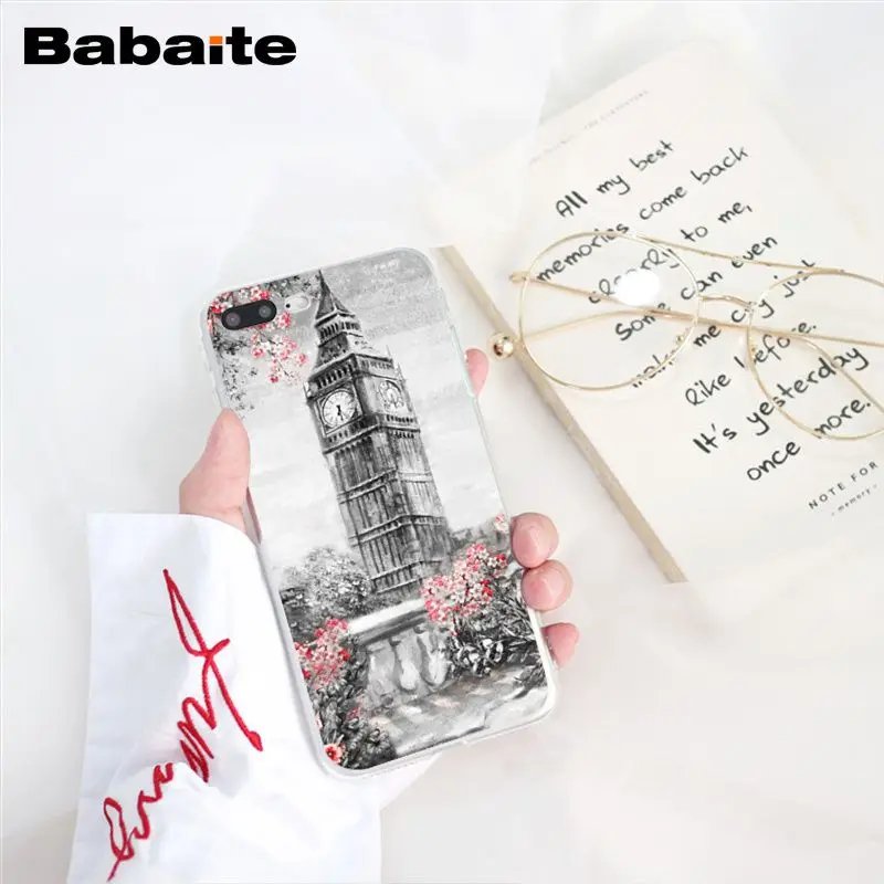 red umbrella in Paris London Eiffel Tower New york Lover Autumn Maple 