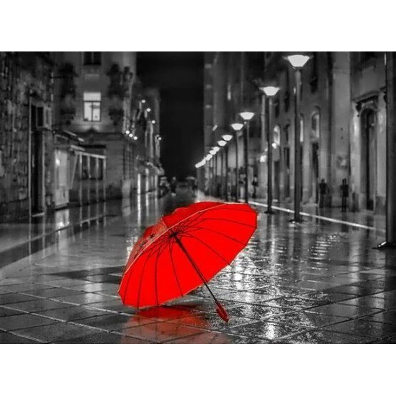 Красный зонт полная вышивка сделай сам алмазная живопись квадратные Алмазы