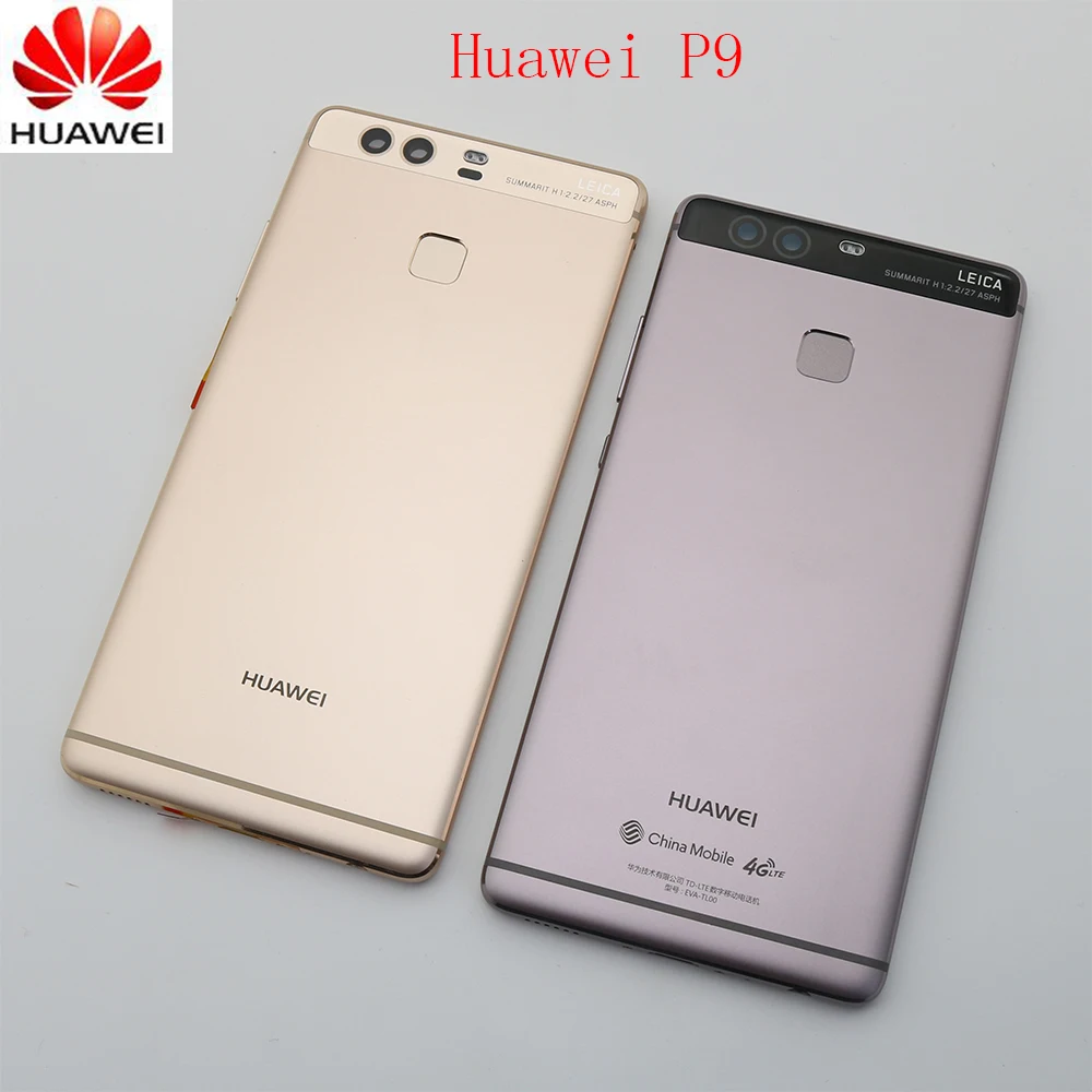 

Original Replacement Battery Housing Cover For Huawei P9 Back Door Housing With Side Buttons + Fingerprint Sensor Flex Cable