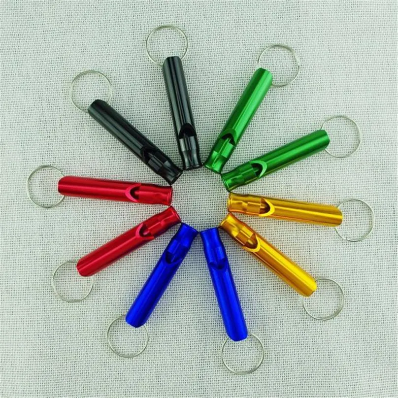 Multifunctional Aluminum Emergency Survival Whistle Keychain For Camping Hiking Outdoor Sport Tools Training whistle #3d21 (2)