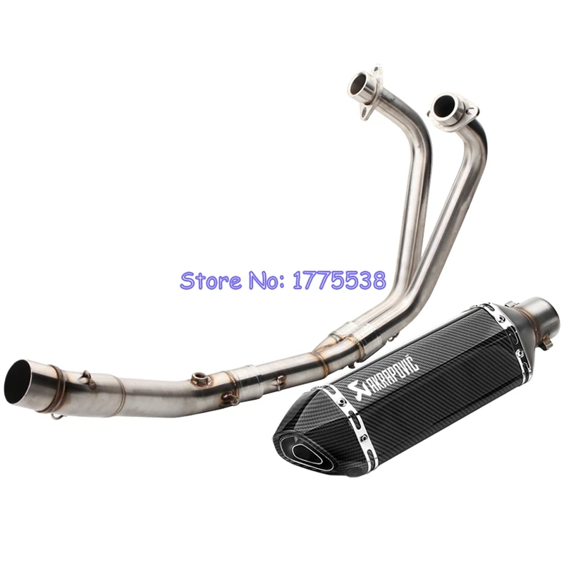 

MT03 R3 R25 Motorcycle Exhaust Muffler System Front Pipe Akrapovic Exhaust for Yamaha R3 R-25 14-18 MT-03 MT03 16-18 Escape Moto