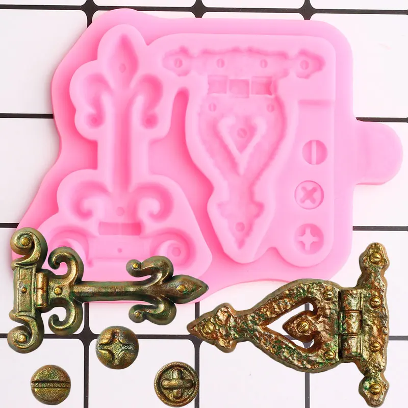 

Hinges Screws Mould Wedding Cake Decorating Tools Cake Border Fondant Mold Cupcake Baking Candy Clay Chocolate Gumpaste Moulds
