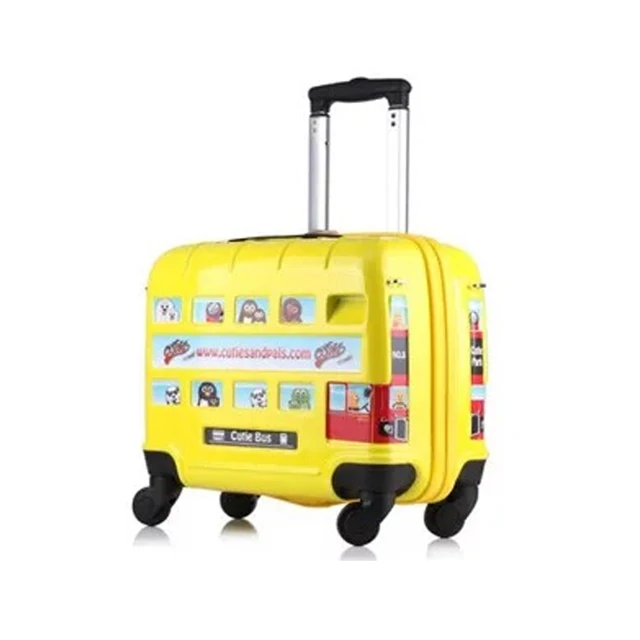 Brand boy anime trolley case kids Bus cars can ride luggage Travel ...