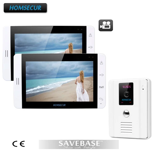

HOMSECUR 7" Video Intercom System Recording Night Vision Touch Button Monitor 700TVL 1V2