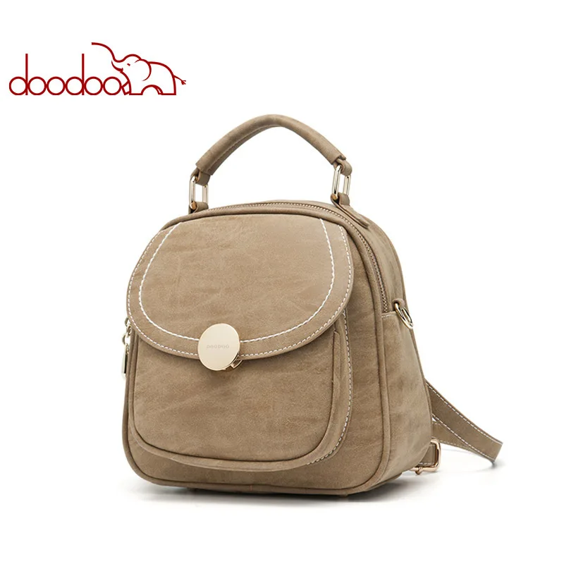 

Brand school Backpack doughnut Women Bag Nubuck Pu Leather Travel Multifunctional Shoulder Casual 2019 New Small Back Pack girl