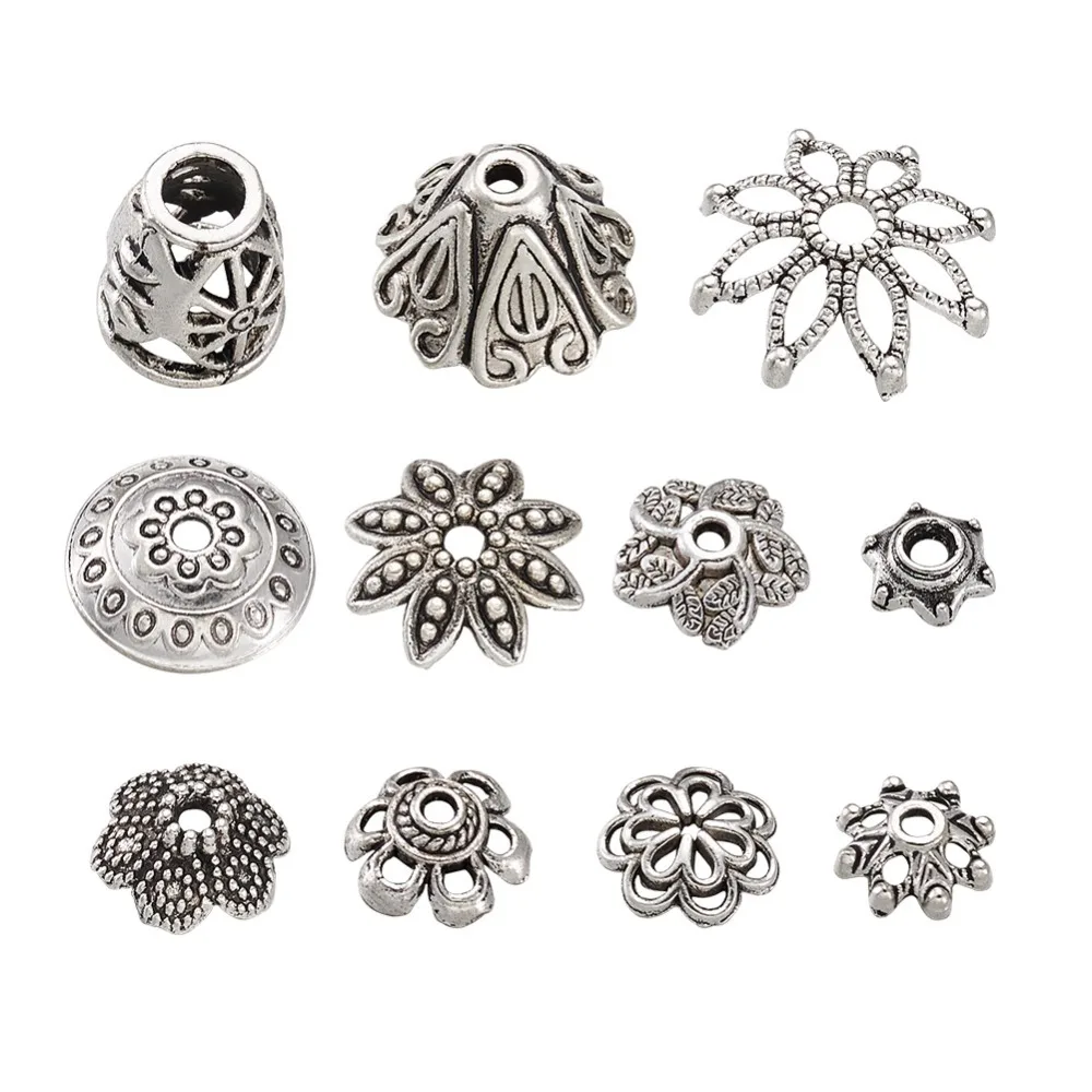 Clearance 50pcs Mix-Style Antique Silver Alloy Beads Pendants