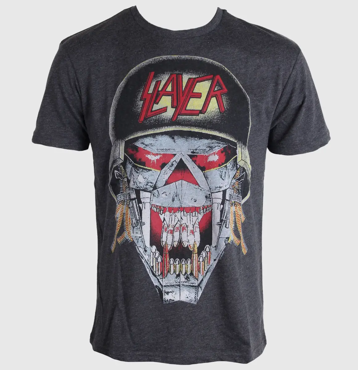 Herren T-Shirt Slayer - Army AMPLIFIED Faded Black S | Мужская одежда